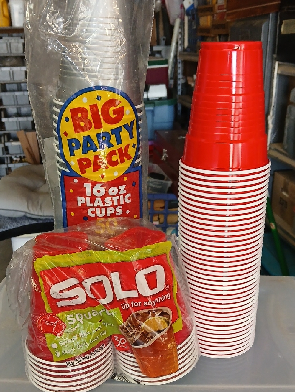 Solo Red 16 oz Disposable Plastic Party Cups - Big Party Pack